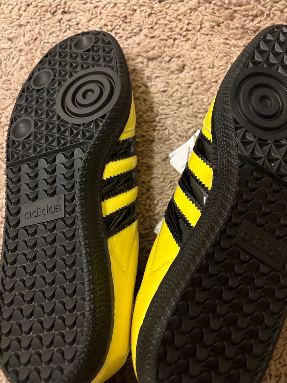 Adidas Samba OG Women’s Bright Yellow & Black Leather Sneakers - Picture 3 of 4